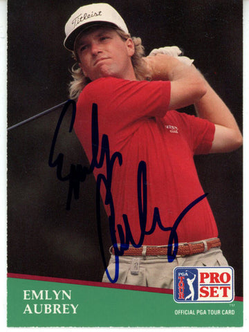 Emlyn Aubrey Autographed 1991 Pro Set #122 Trading Card Beckett 44830