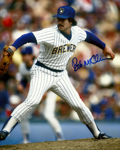 Brewers Pitcher BOB McCLURE Signed 8x10 Photo #1 AUTO - 1982 World Series
