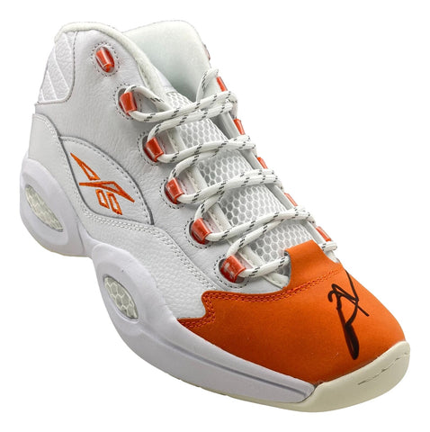 Allen Iverson 76ers Signed Right Reebok Question Mid Orange Shoe JSA ITP