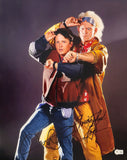 MICHAEL J. FOX & LLOYD AUTOGRAPHED 16X20 PHOTO BACK TO THE FUTURE BECKETT 209144