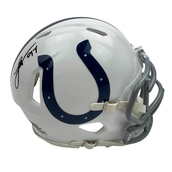 Autographed/Signed Laiatu Latu Indianapolis Colts Mini Football Helmet JSA COA