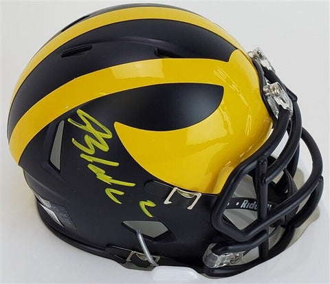 Blake Corum Signed Michigan Wolverines Speed Riddell Mini Helmet (Beckett) R.B.