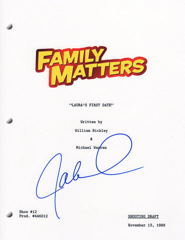 Jaleel White Signed Family Matters Laura's First Date Script Cover Sheet -SS COA