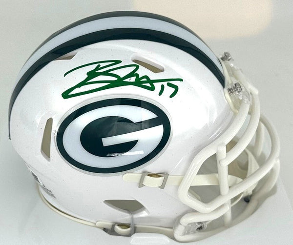 Packers Kicker BRANDON McMANUS Signed WHITE OUT Riddell Mini Helmet AUTO - JSA