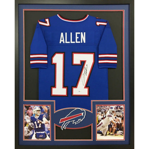 Josh Allen Autographed Signed Framed Buffalo Bills Jersey BECKETT