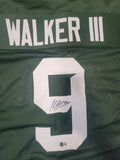 KENNETH WALKER III AUTOGRAPHED SIGNED COLLEGE STYLE CUSTOM XL STAT JERSEY BAS