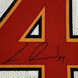 FRAMED Autographed/Signed LAVONTE DAVID 33x42 Tampa Bay White Jersey JSA COA