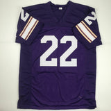 Autographed/Signed PAUL KRAUSE HOF 98 Minnesota Purple Football Jersey JSA COA