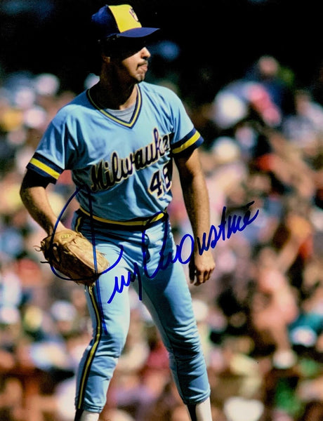 Milw. Brewers 1982 AL Champ Pitcher JERRY AUGUSTINE Signed 8x10 Photo #7 AUTO