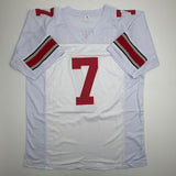 Autographed/Signed Dwayne Haskins Jr. Ohio State White Jersey JSA COA