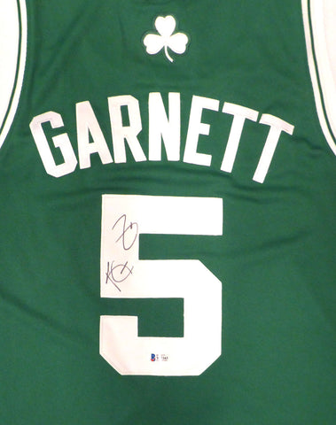 Celtics Kevin Garnett Autographed Green Adidas Jersey Size 48 Beckett #Y92163