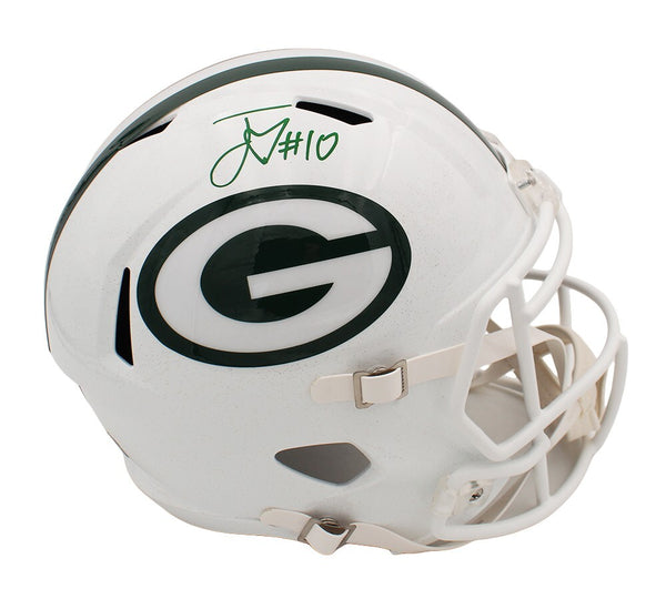 Jordan Love Signed Green Bay Packers Speed Full Size Alternate White NFL Helmet