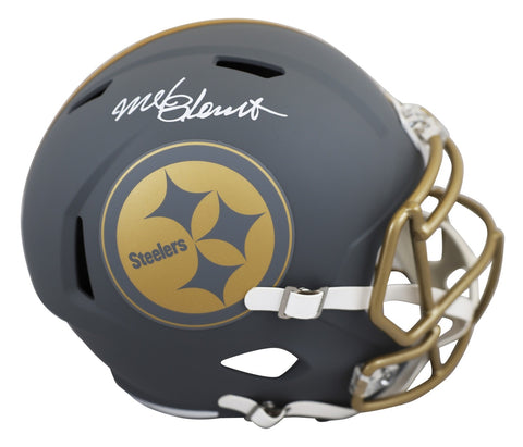 Steelers Mel Blount Signed Slate Full Size Speed Rep Helmet BAS Witnessed