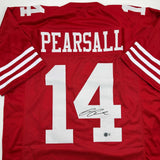 Autographed/Signed Rickey Pearsall San Francisco Red Jersey Beckett BAS COA