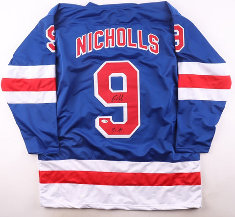 Bernie Nicholls Signed New York Rangers Jersey Inscribed "3xA.S." (JSA) Center