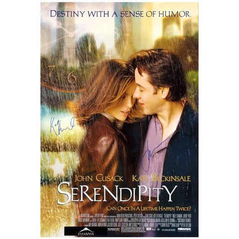 Kate Beckinsale, John Cusack Autographed 2001 Serendipity 27x40 Movie Poster