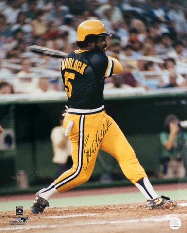 Bill Madlock Signed Pirates Black Jersey Swinging 16x20 Photo - (SCHWARTZ COA)