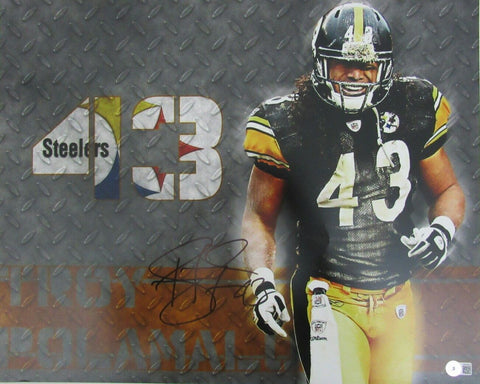 Troy Polamalu HOF Pittsburgh Steelers Signed/Autographed 16x20 Beckett 164435