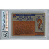Randy White Autographed 1976 Topps #168 HOF Slabbed Trading Card Beckett 50677