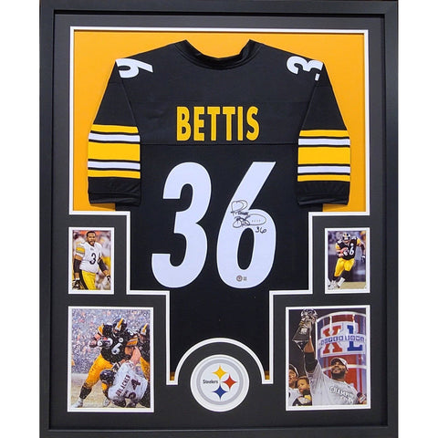 Jerome Bettis Autographed Framed Pittsburgh Steelers Jersey