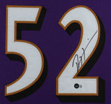 Ray Lewis Signed Baltimore Raven 35x43 Framed Jersey (Beckett) Linebacker