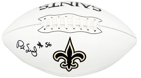 Pat Swilling Signed Saints Franklin White Logo Football - (SCHWARTZ SPORTS COA)