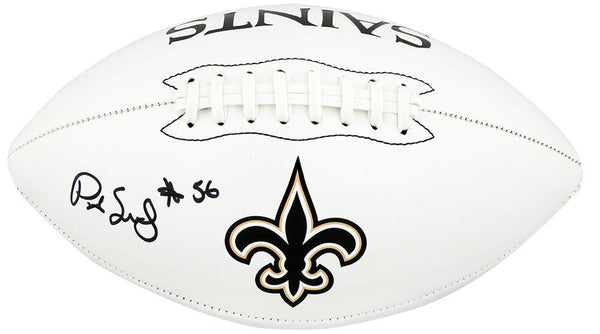 Pat Swilling Signed Saints Franklin White Logo Football - (SCHWARTZ SPORTS COA)