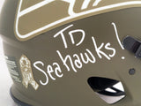LARGENT & ZORN AUTOGRAPHED SEAHAWKS SALUTE SERVICE FULL SIZE AUTHENTIC HELMET