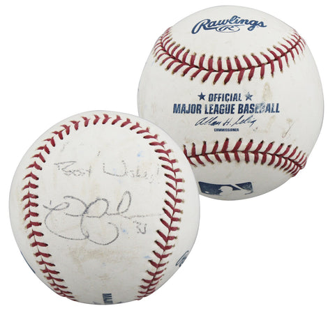 Yankees Nick Swisher "Best Wishes" Authentic Signed OML Baseball BAS #BU64213