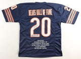 Dan Hampton & Mike Singletary Signed Hall of Fame Stat Bears Jersey (JSA COA)