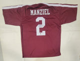 JOHNNY MANZIEL AUTOGRAPHED COLLEGE STYLE CUSTOM XL JERSEY w/ BECKETT QR