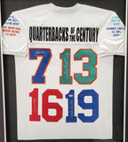 QB's Of The Century Auto Framed Jersey 4 Sigs Montana PSA/DNA Z03599