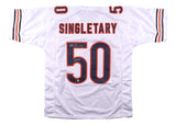 Mike Singletary Chicago Signed White Football Jersey HOF 98 BAS