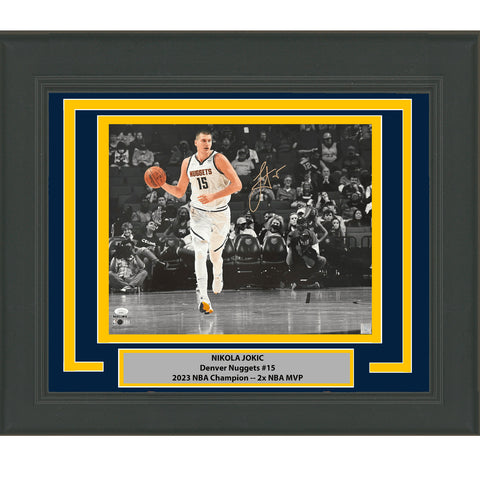 Framed Autographed/Signed Nikola Jokic Nuggets 16x20 Photo JSA COA #1