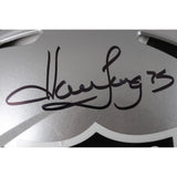 Howie Long Autographed Las Vegas Raiders Authentic Helmet Beckett Witness 49672