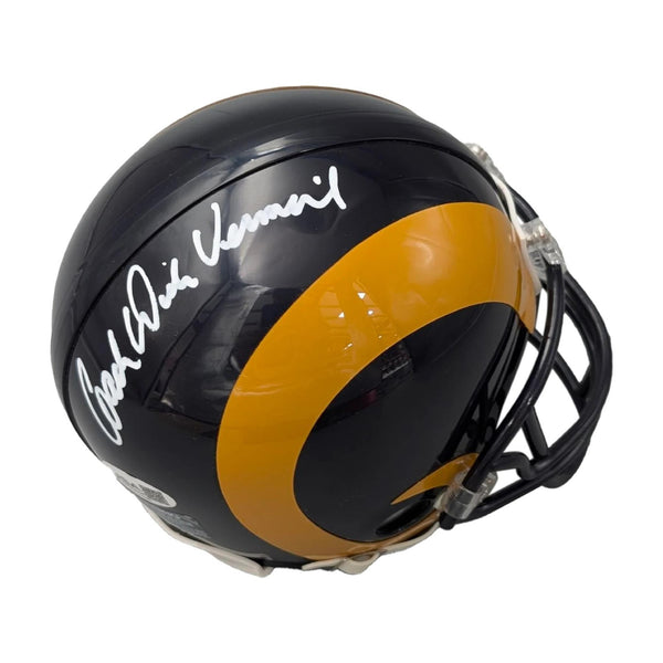 Dick Vermeil Autographed St. Louis Rams Riddell VSR4 Mini Helmet - JSA