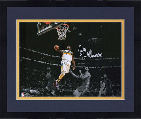 Framed Zion Williamson New Orleans Pelicans Signed 11" x 14" Spotlight Photo