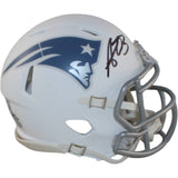 AJ Brown Signed New England Patriots Rivalries Mini Helmet Beckett Witness 57972