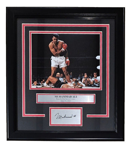 Muhammad Ali Framed 8x10 Sonny Liston KO Photo w/ Laser Engraved Signature