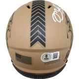 Mike Alstott Autographed Tampa Bay Buccaneers 23 STS Mini Helmet Beckett 50214