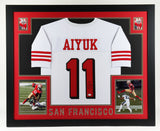 Brandon Aiyuk Signed San Francisco 49ers 35" x 43" Framed Jersey (Beckett COA)