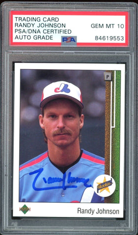 1989 Upper Deck #25 Randy Johnson RC Rookie PSA/DNA Auto Grade GEM MINT 10