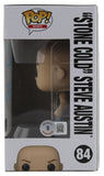 Stone Cold Steve Austin Signed WWE #84 Funko Pop Vinyl Figure BAS #BK88005