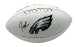 HAASON REDDICK Autographed/Signed Eagles Logo White Football JSA 176710