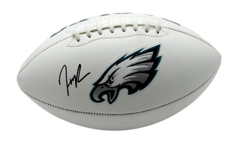 HAASON REDDICK Autographed/Signed Eagles Logo White Football JSA 176710