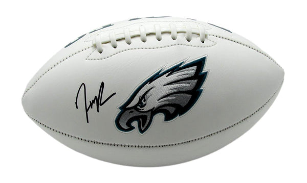 HAASON REDDICK Autographed/Signed Eagles Logo White Football JSA 176710