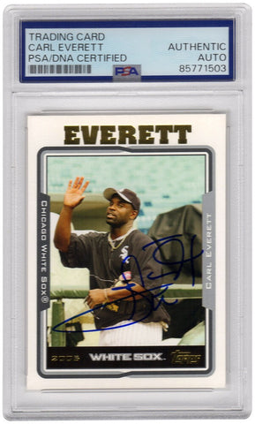 Carl Everett Signed White Sox 2005 Topps Baseball Trading Card #407 -(PSA/DNA)