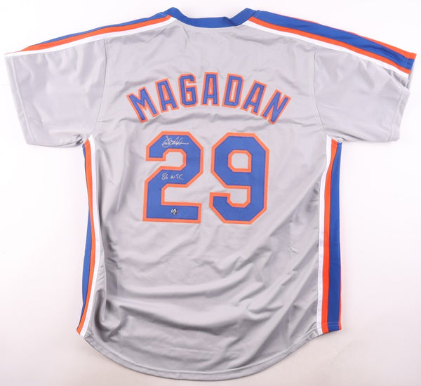 Dave Magadan Signed New York Mets Jersey Inscribed "86 WSC" (AWM Hologram)