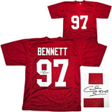 ALABAMA CORNELIUS BENNETT AUTOGRAPHED MAROON JERSEY BECKETT WITNESS 213096