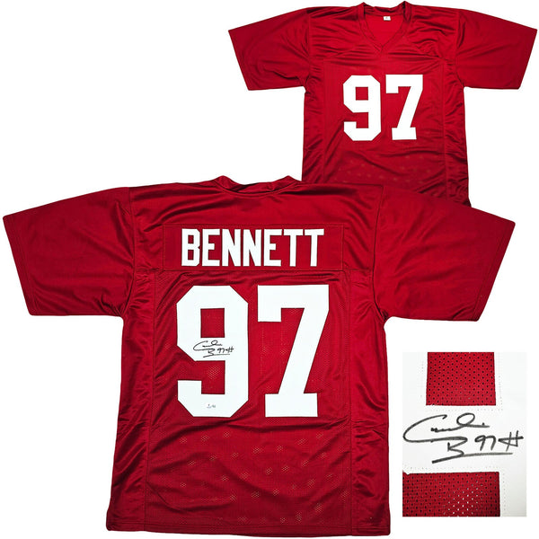 ALABAMA CORNELIUS BENNETT AUTOGRAPHED MAROON JERSEY BECKETT WITNESS 213096
